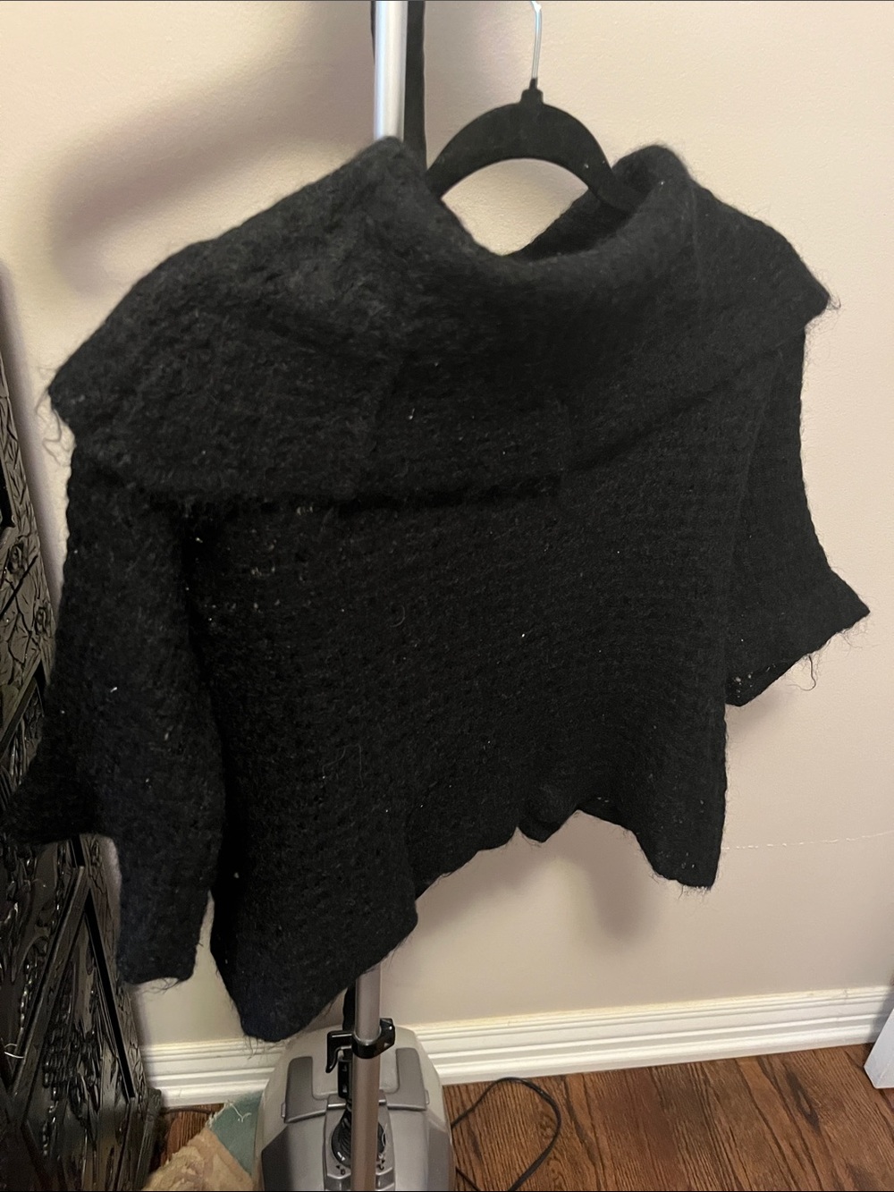 Robert Rodriguez Black Wide Cowl Knit Sweater